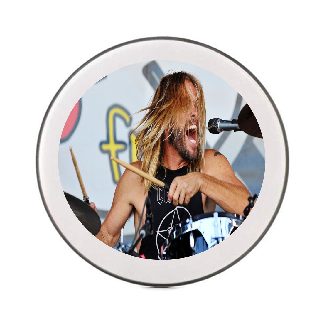 Foo Fighters Taylor Hawkins / Dave Grohl Tribute 10 Drumhead Replica