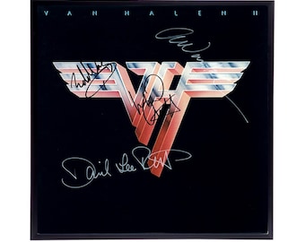 Replica della copertina dell'album autografata di Van Halen,