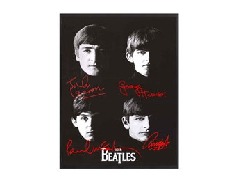 Beatles "With the Beatles' Album Art Autographed Poster Replica, 11" X 14" Inches, Frame included