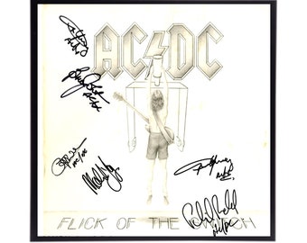 AcDc Autographed Album Cover Replica,