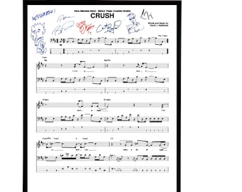 Podpisana replika nut zespołu Dave Matthews Band „Crush”, 11" x 14" (cale)