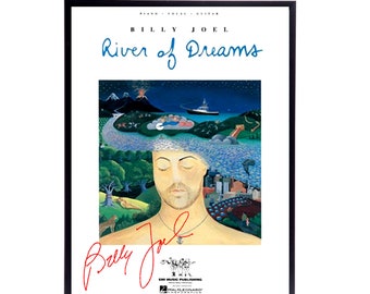 Billy Joel River of Dreams Autographed Sheet Music Replica, 11" x 14" (Inches),FRAME INCLUDED