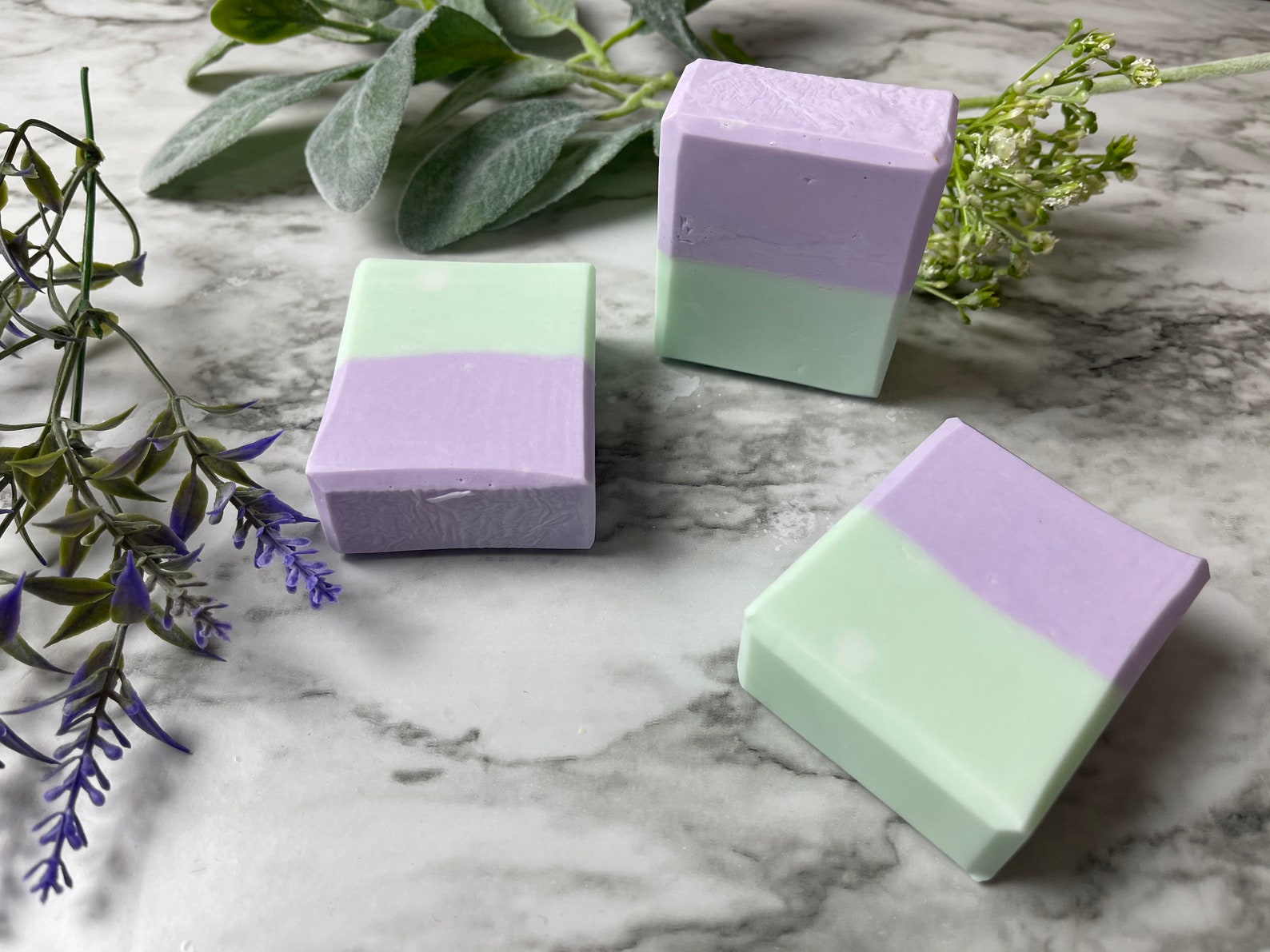 Lavender & Mint Bath Bar Soap Herbal Scented Handmade Soap Etsy