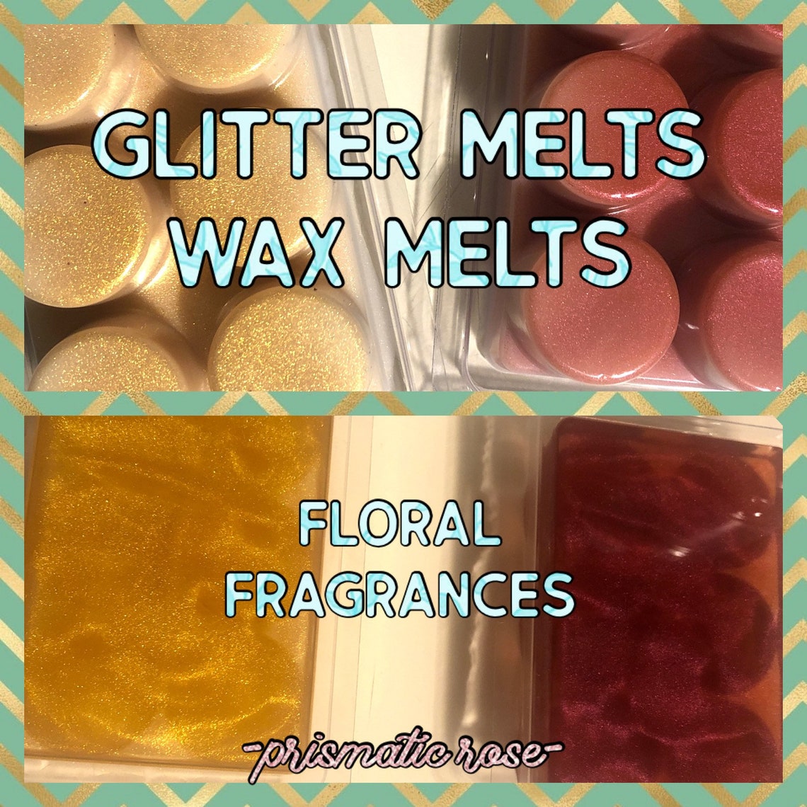 Floral and Flowers Glitter Melts Wax Melts Handmade Soy Wax Etsy