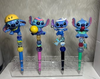 Stitch blue alien pens, pen sets, character pens, 626 stitch, disney character pens, character topper pens, lilo and stitch