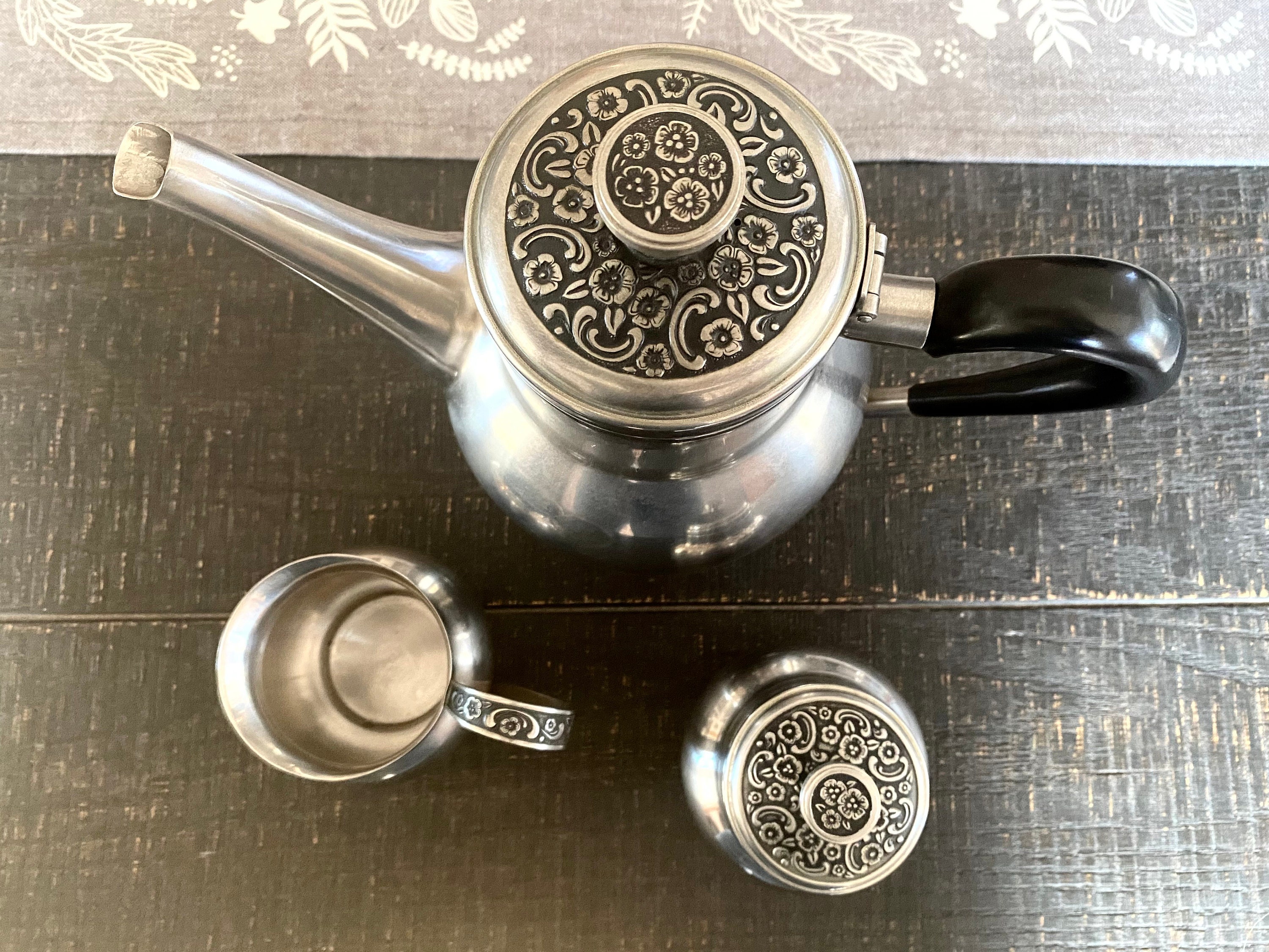 Vintage Oneida Custom Stainless Tea Set in Mediterranea Etsy