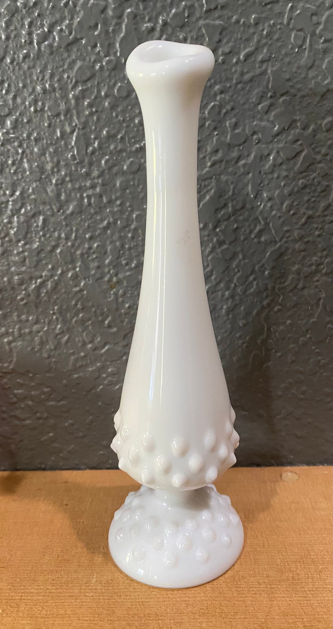 Milk Glass Hobnail Swung Vase. Vintage Fenton Hobnail Milk Etsy