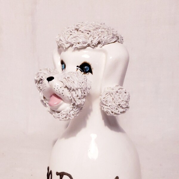 Vintage 1950's Collectible HTF Spaghetti Poodle Figurine Bank