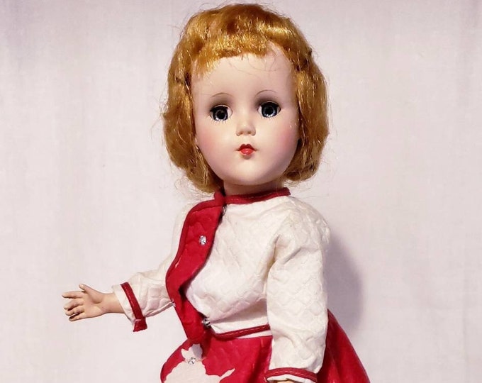 Vintage 1950’s Collectible R & B Doll Wearing Her Poodle Skating Outfit