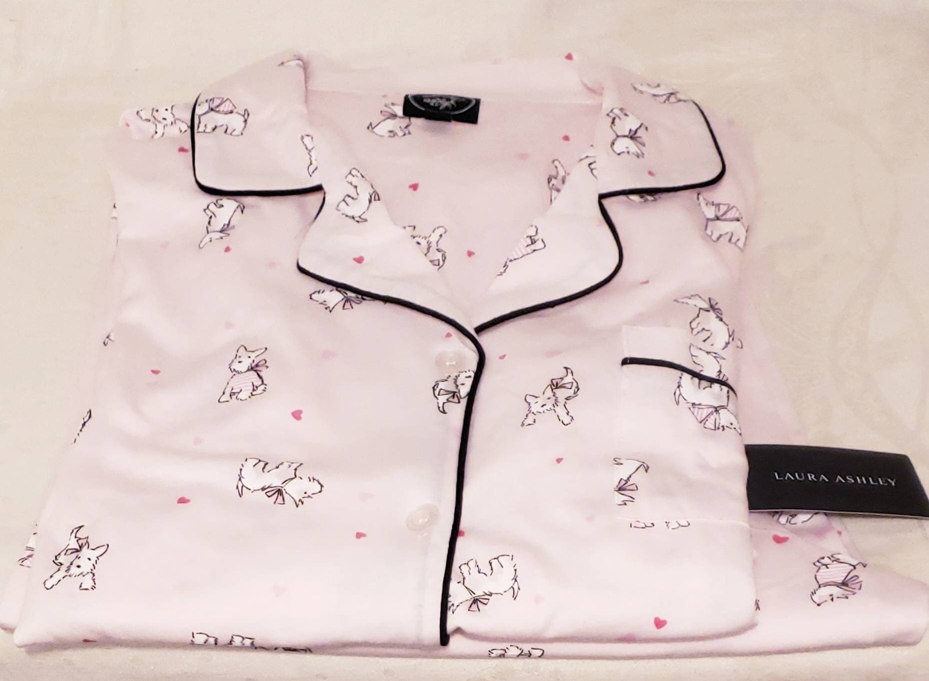 Laura Ashley Ladies Scottie Dogs Pajamas Set Etsy