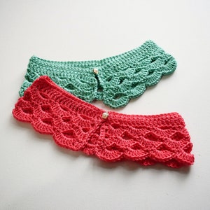 Crochet Cotton Collar, Vintage Style Accessories, Peter Pan Collar