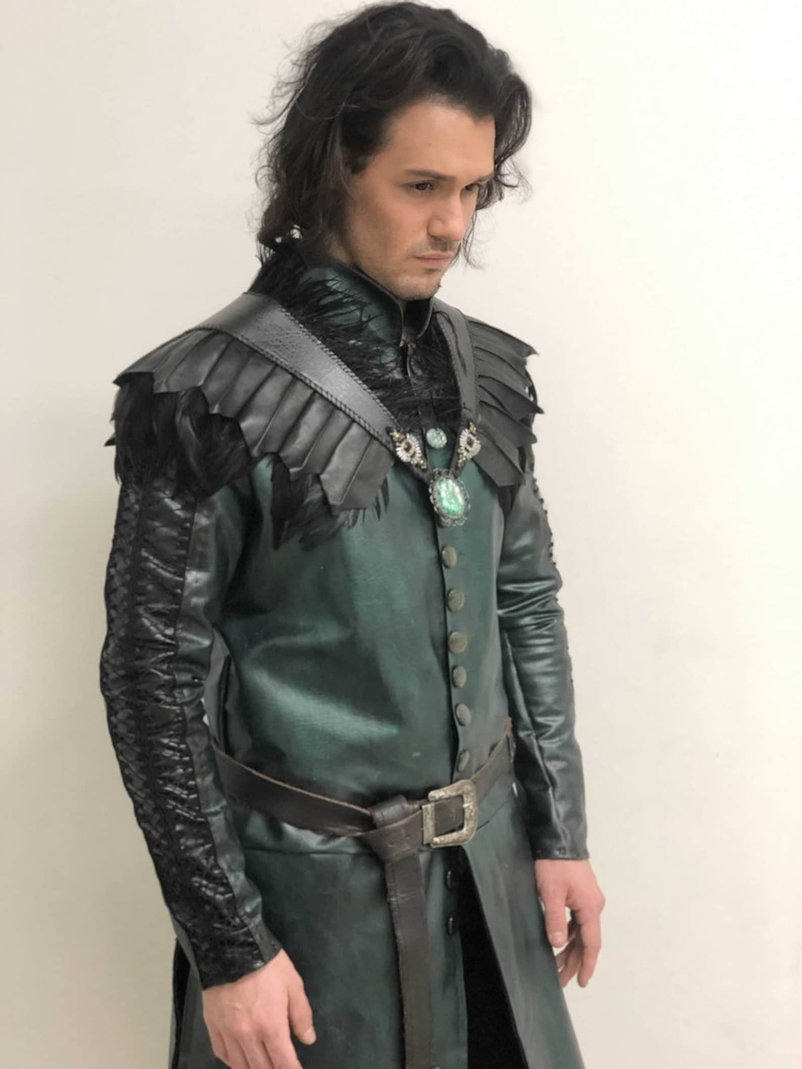Diaval the Crow cosplay costume coat and cape with feathers Etsy