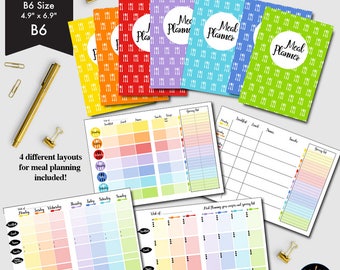 meal planner printable etsy