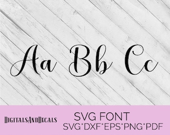 Pretty SVG Fonts For Cricut, Hand Lettered SVG, Wedding Font SVG, Svg Bundles, Cursive Font Svg, Cameo Fonts for Silhouette, Script Svg Font