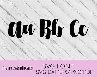 SVG Fonts, Hand Lettered SVG, Brush Font SVG Fonts for Cricut Svg Bundles, Cursive Font Svg, Cameo Fonts for Silhouette, Script Svg Font