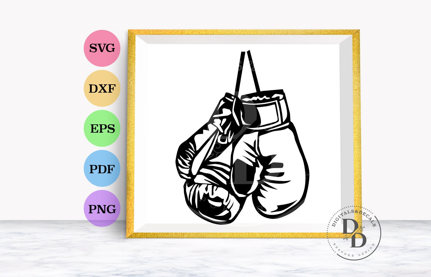 Download Boxing Gloves Silhouette SVG & Dxf Cutting Files for Cricut | Etsy