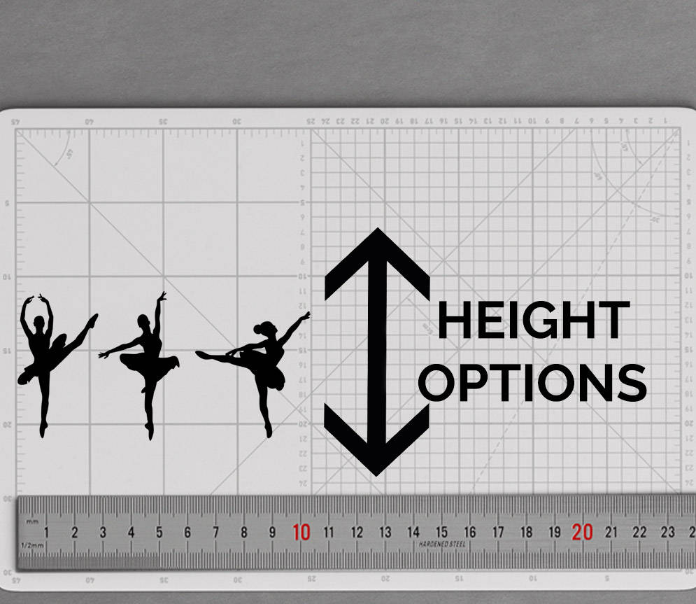 Bargain Max Ballerina With Umbrella Decal - 5.5 Inch Black Vinyl Sticker For Cars, Laptops, Notebooks