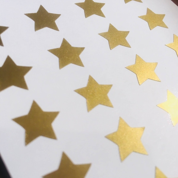 Gold Star Decals, Wall Decal Confetti Stars, Star Wall Stickers, Gold Vinyl Stars, Gold Star Wall Decor, Gold Vinyl Decals, Peel and Stick