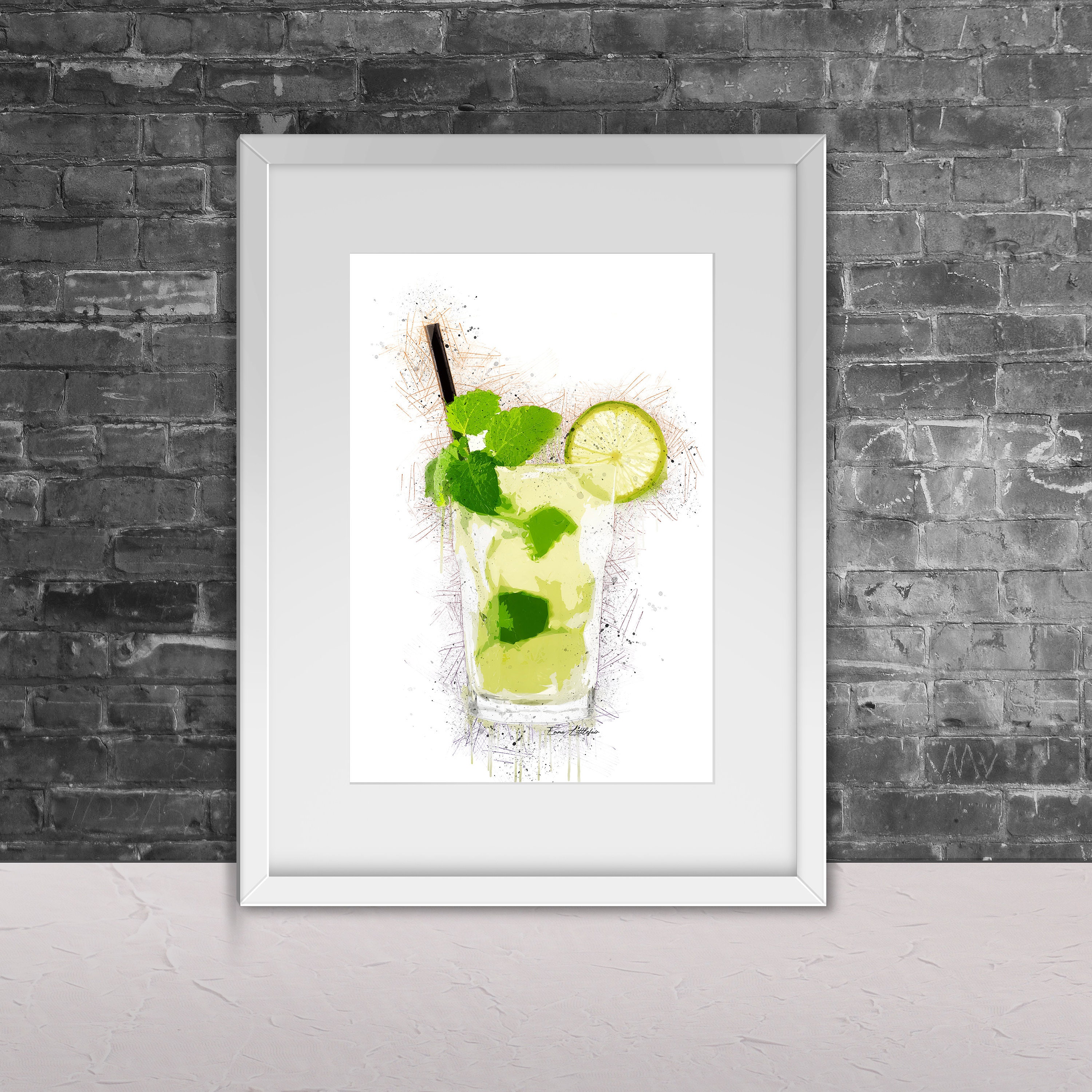 Gin and Tonic Art Print Cocktail Wall Art Etsy