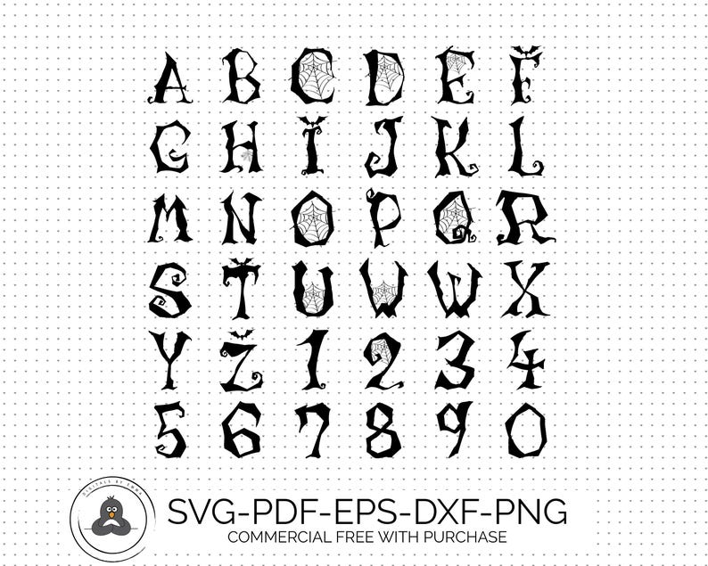 Download Silhouette Font Svg Fonts For Cricut Monogram Fonts For Cricut Halloween Font Svg Fonts Monogram Fonts