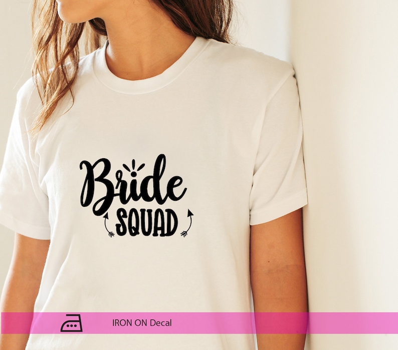 HTV Decal Rose Gold IRON ON Bride Squad Decals Hen Party Decals T-Shirt Decals Wedding Labels Bride Squad Labels Htv Decals