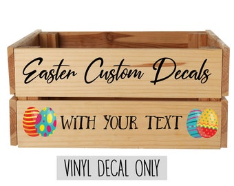 egg hunt box Personalised Easter Bunny Delivery Vinyl Decls for crate gift 
