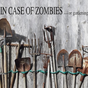 In Case of Zombies... or Gardening Garden Shed Vinyl Decal - Etsy UK