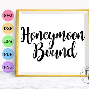 Honeymoon SVG, Wedding SVG, Script SVG, Wedding SVG Font, Wedding Vinyl Cutting Files, Dxf, Svg fonts dla cricut