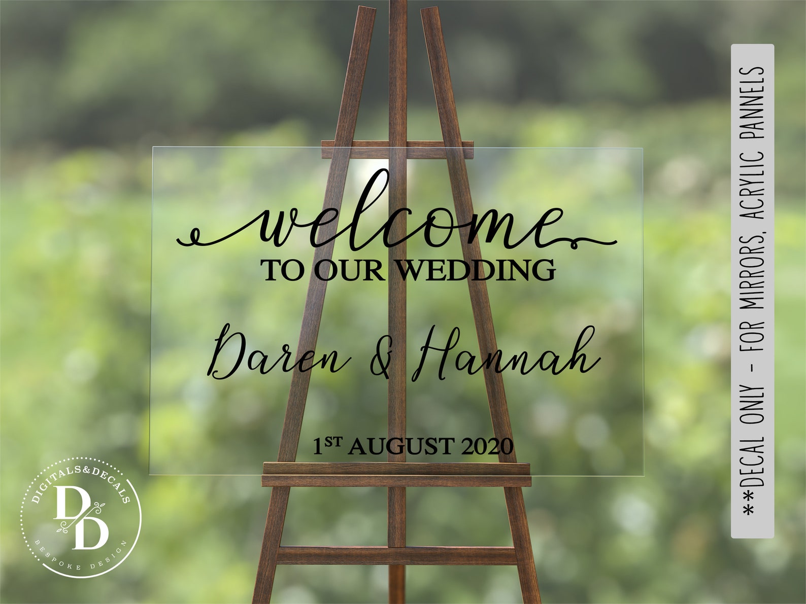 Wedding Decal for Mirror or Acrylic to Our Wedding Etsy UK