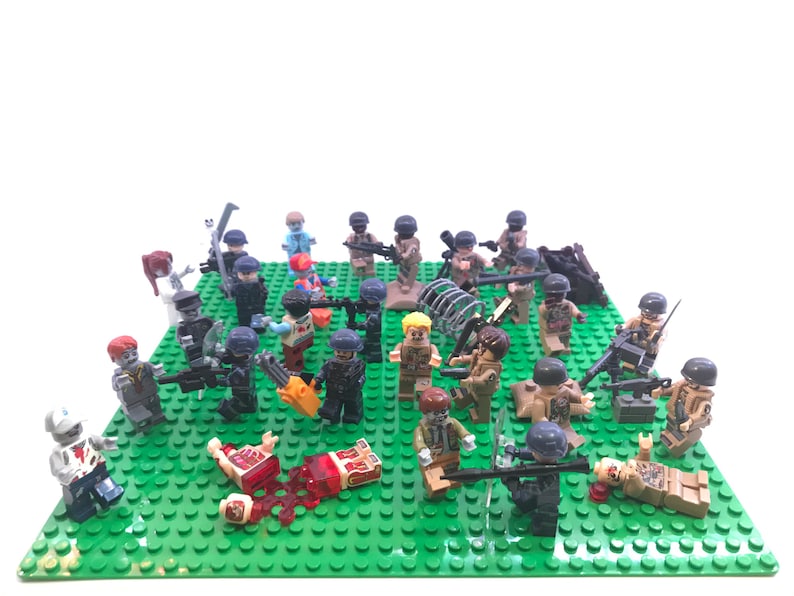 Zombie Apocalypse Custom Set with lego skeleton and Compatible Etsy