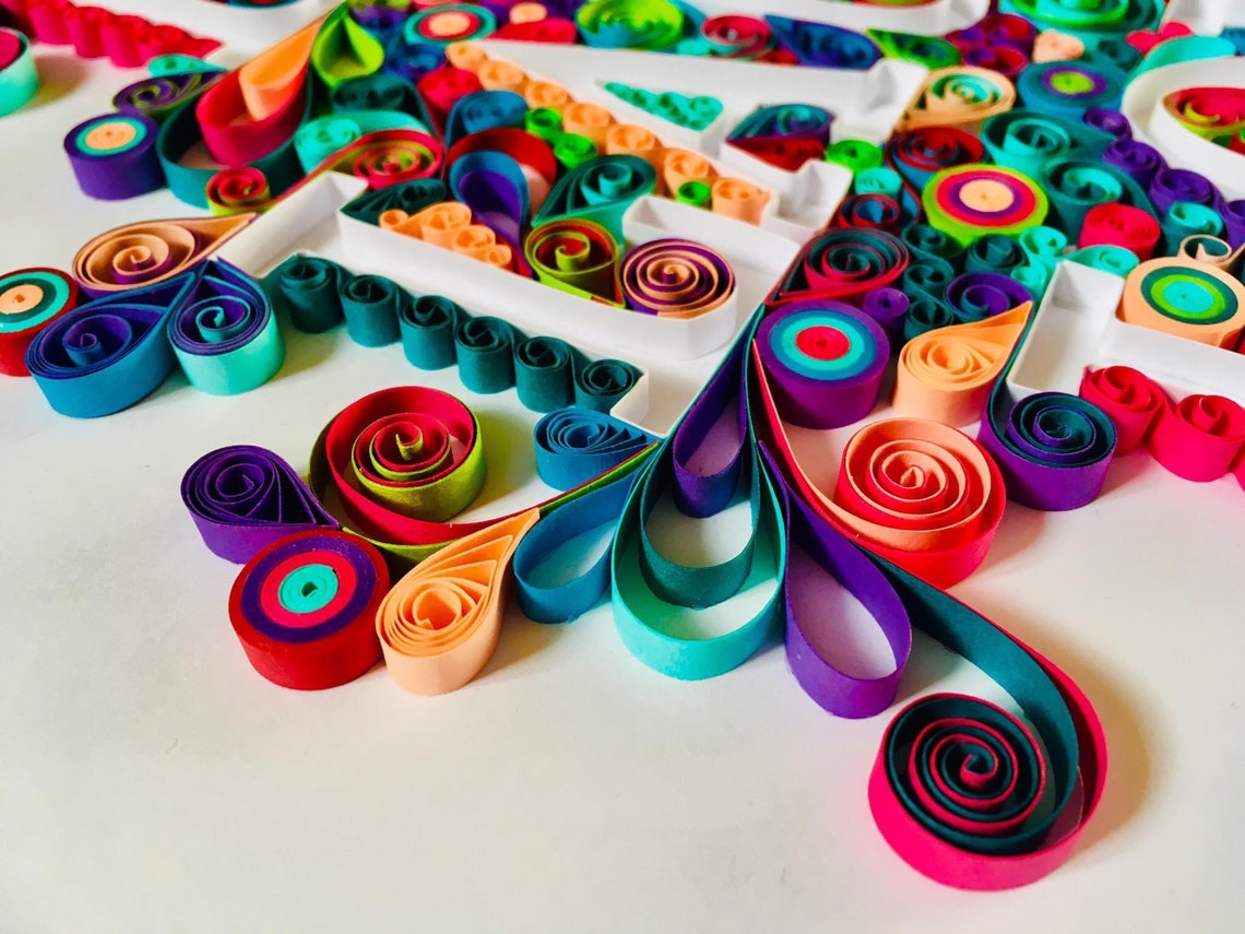 Live laugh love Home decor New home Box frame Quilling | Etsy