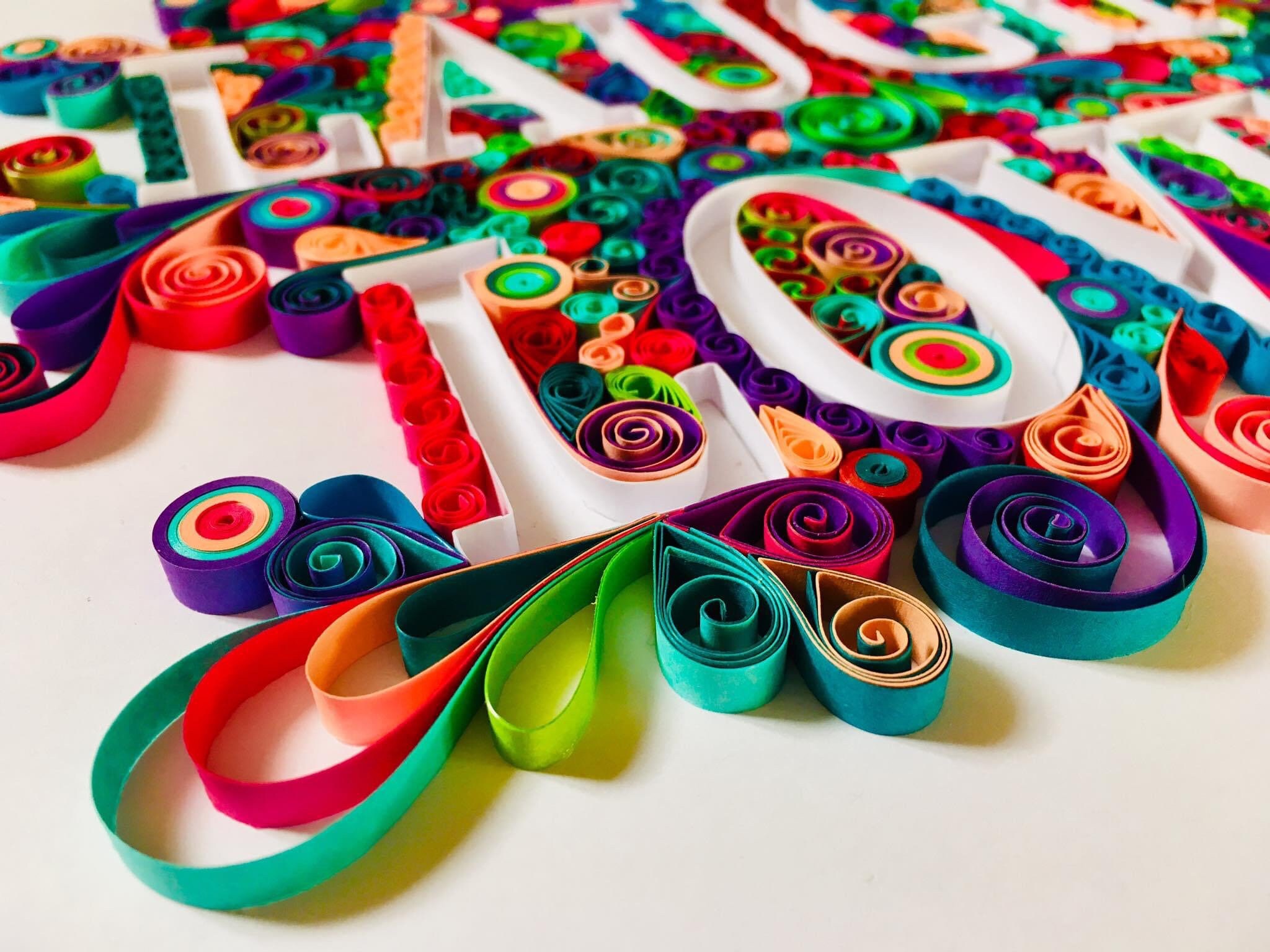 Live laugh love Home decor New home Box frame Quilling | Etsy