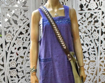 Vintage 90s violet overall dress size M