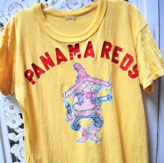Vintage 70s single stitch Panama Reds t shirt. Paper thin and | Etsy