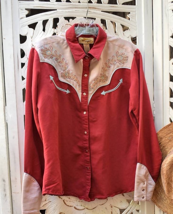 Vintage 90s does 40s western shirt with embroidery