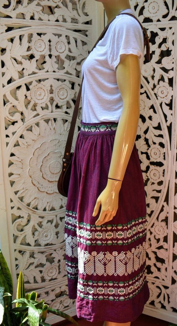 Vintage Guatemalan woven skirt - image 3