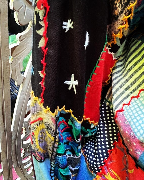 Vintage 90s oversized patchwork bomber jacket - image 8