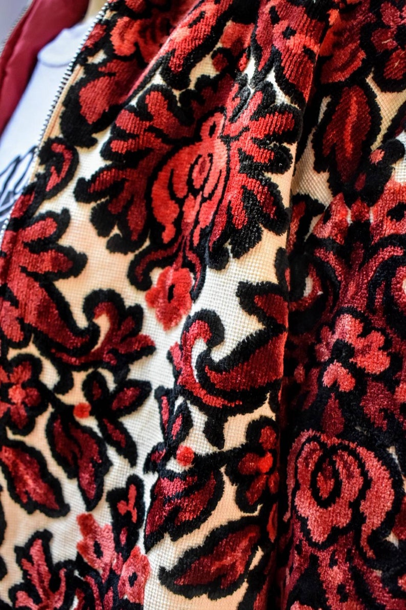 Vintage 60s velvet carpet bag jacket