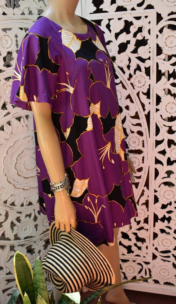 60s / 70s Hawaiian mod babydoll dress