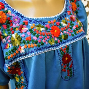 Quintessential hand embroidered mexican kaftan dress