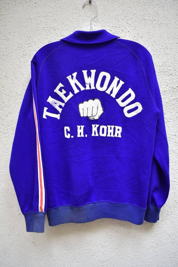 RARE 70s Tae Kwon Do zip up sweatshirt size M - image 2