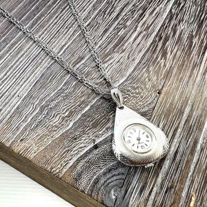 VTG 1960 Caravelle by Bulova Pendant Watch Necklace Swiss Wind-Up Analog Dial