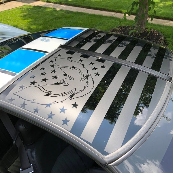 T-Top USA Flag Vinyl Decal - 4th Gen 93' to 02' Firebird/Trans-AM/Camaro