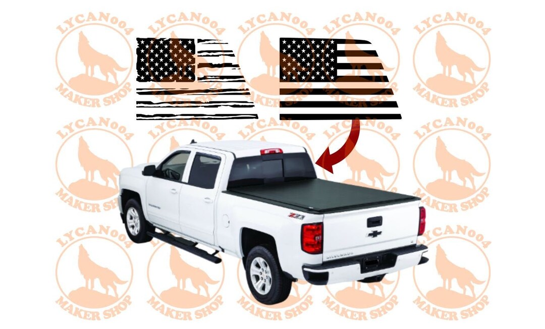 American Flag Decal - Chevy Silverado/gmc Sierra Rear Window - Etsy