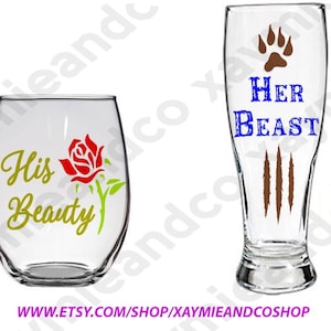 Drinkware combo &quot;His Beauty, Her Beast&quot;