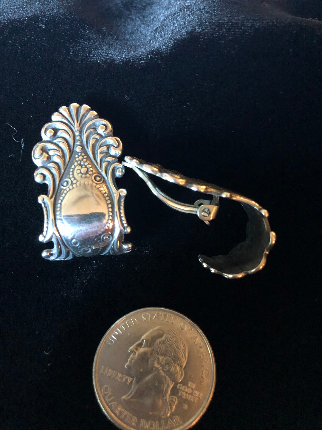 Sterling Silver, Vintage, Luggage Tag Earrings, Clip Etsy