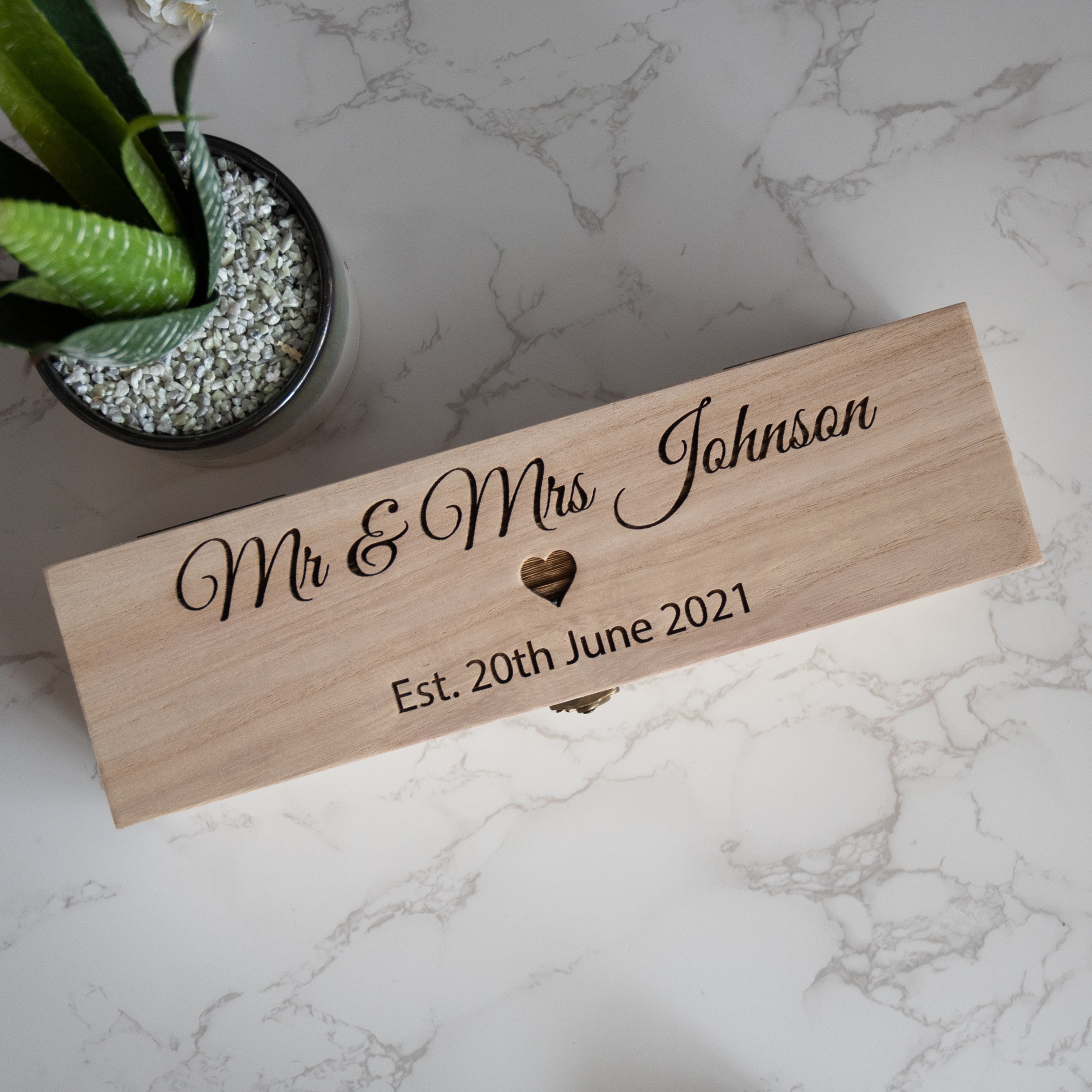 Wooden Personalised Wedding Bottle Box Wooden Wedding Gift Etsy UK