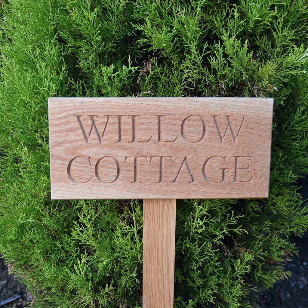 Large Solid Oak House Sign Traditional House Sign Wooden Etsy UK