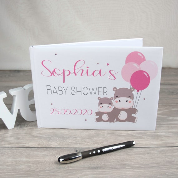 personalised baby shower guest book