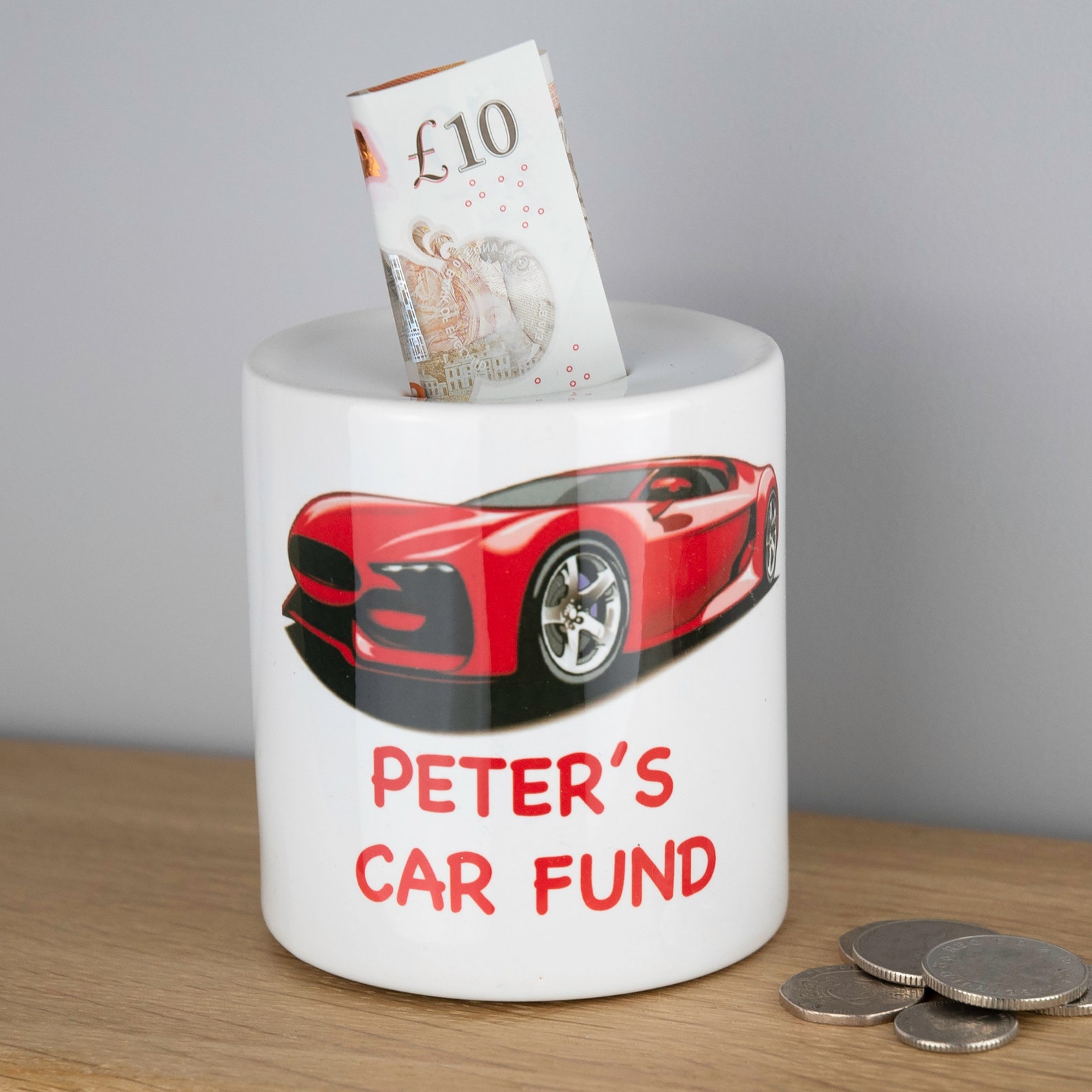 Personalised Car Fund Ceramic Money Box Ceramic Money Box Etsy